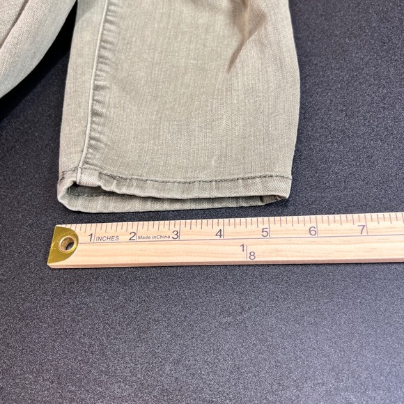 Torrid Denim Women's Size 18 Olive Green Button Fly Cropped Skinny Jeans Faded - Picture 11 of 11